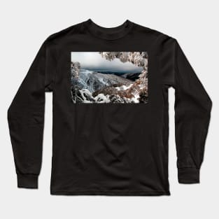 Alone on the mountainside in winter Long Sleeve T-Shirt